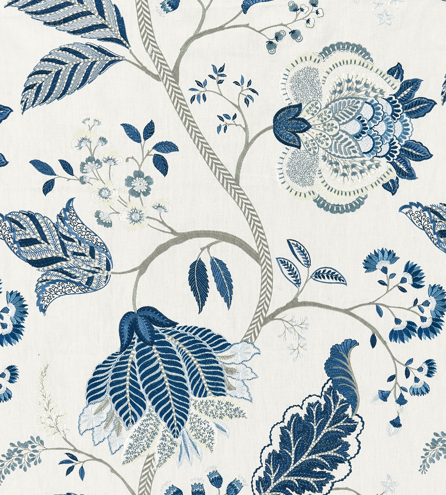 Purchase Scalamandre Fabric SKU# SC 000227175, Palampore Embroidery Porcelain 1