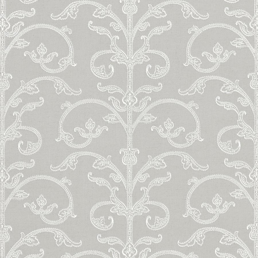 Purchase Scalamandre Wallpaper SKU SC 0002WP88558 pattern name Saxony Scroll Wallcovering color name Steel.