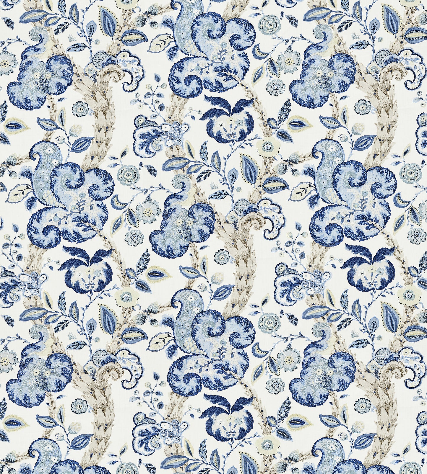 Purchase Scalamandre Fabric Item SC 000316603, Cumbria Hand Block Print China Blue On Ivory 5