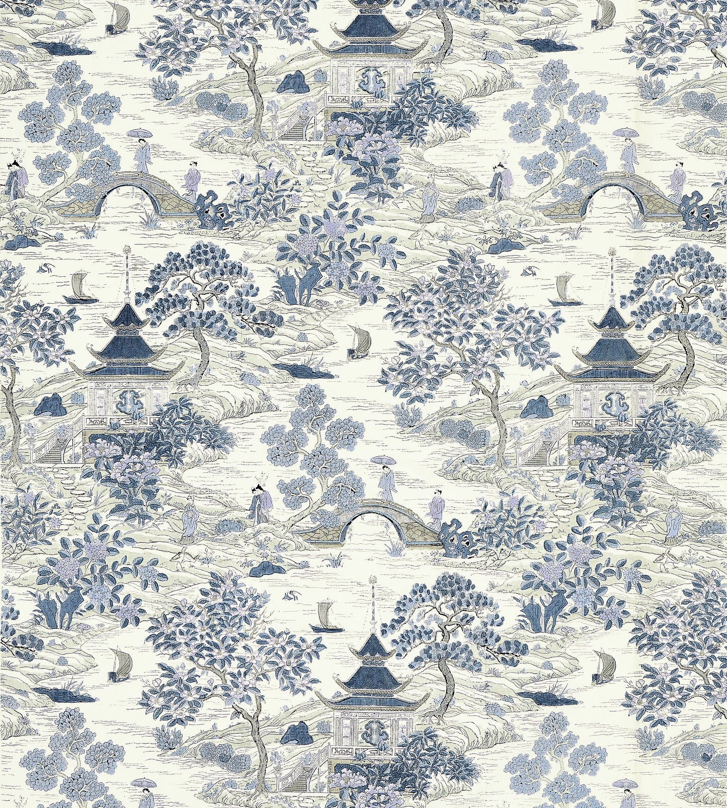 Purchase Scalamandre Fabric Product# SC 000316624, Satomi Hand Block Print Evening Blue 2