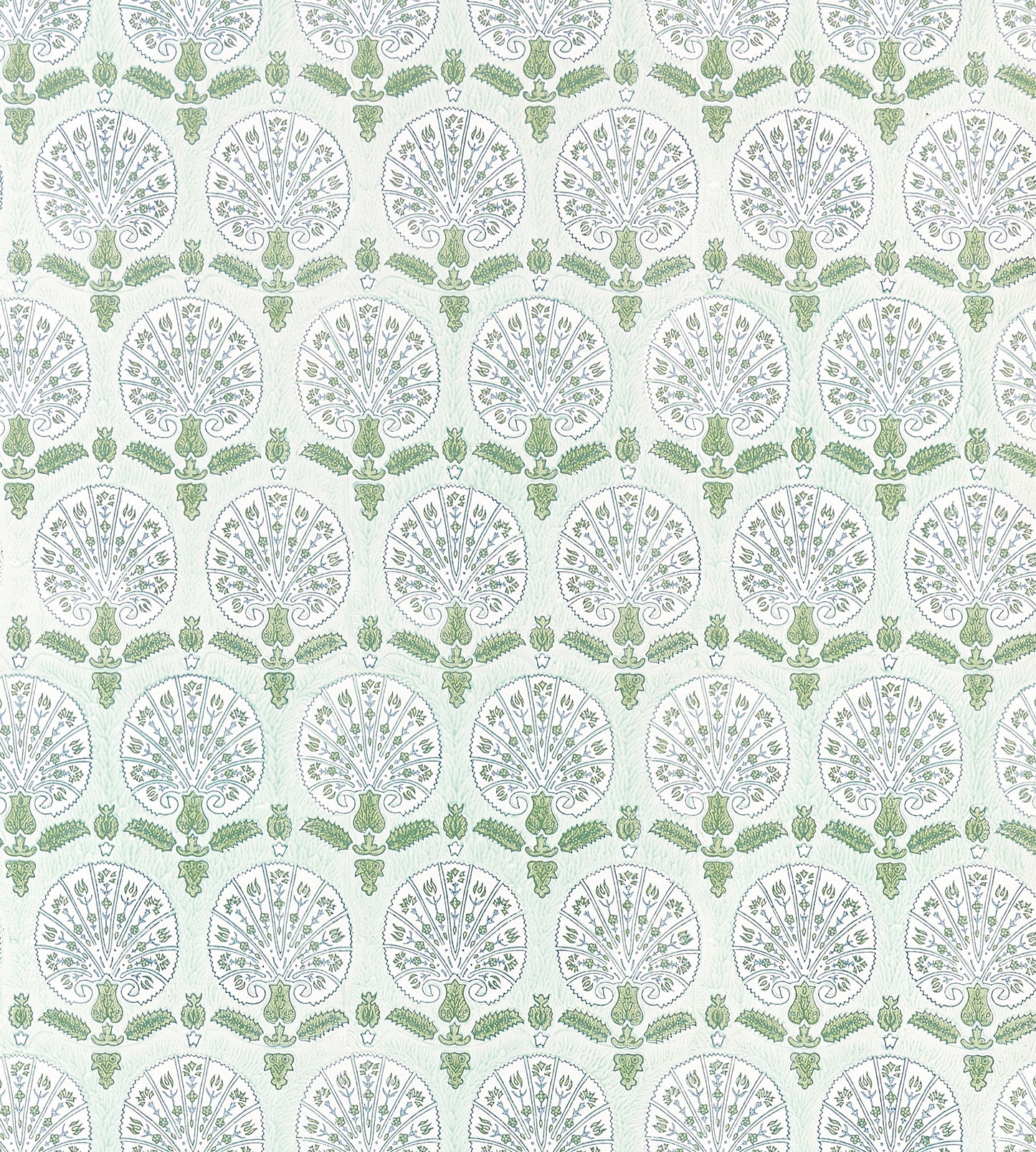 Purchase Scalamandre Wallpaper Item SC 0003WP88560 pattern name Karanfil Block Print Wallpaper color name Green Tea.