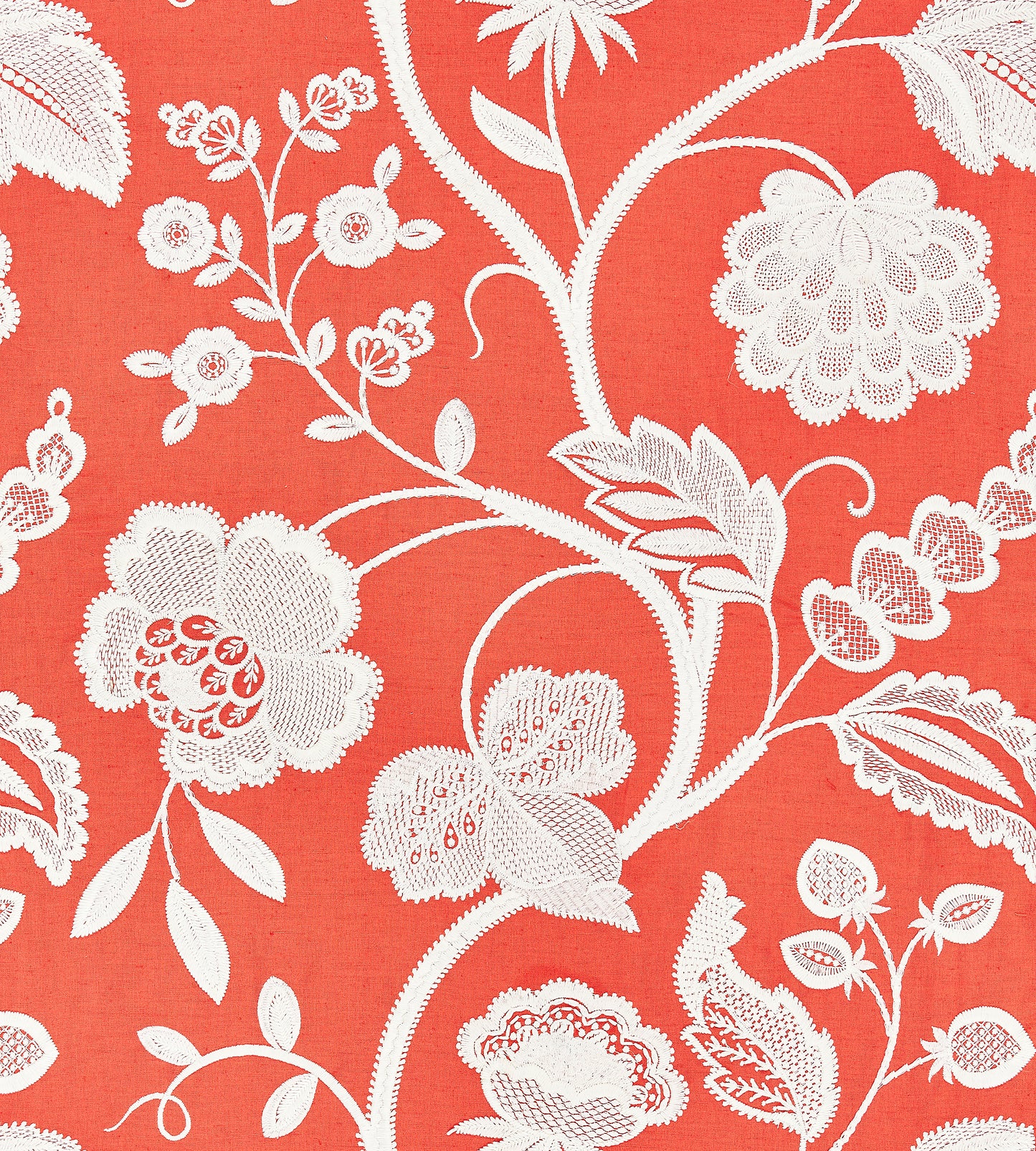 Purchase Scalamandre Fabric SKU SC 000427151, Kensington Embroidery Coral 1