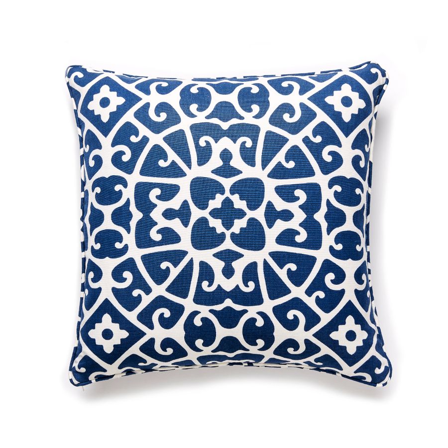 Purchase SCANSHUNPIL0005 Anshun Lattice, Indigo - Scalamandre Pillows