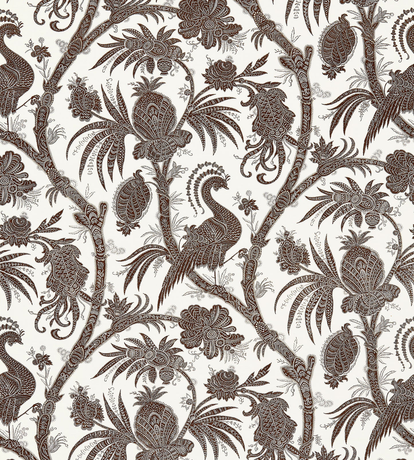 Purchase Scalamandre Fabric Item SC 000616575, Balinese Peacock Linen Print Java 1