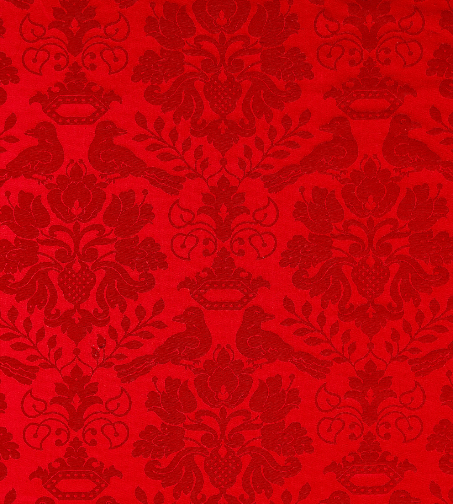 Purchase Scalamandre Fabric Pattern SC 00151098MM, Love Bird Ruby 1