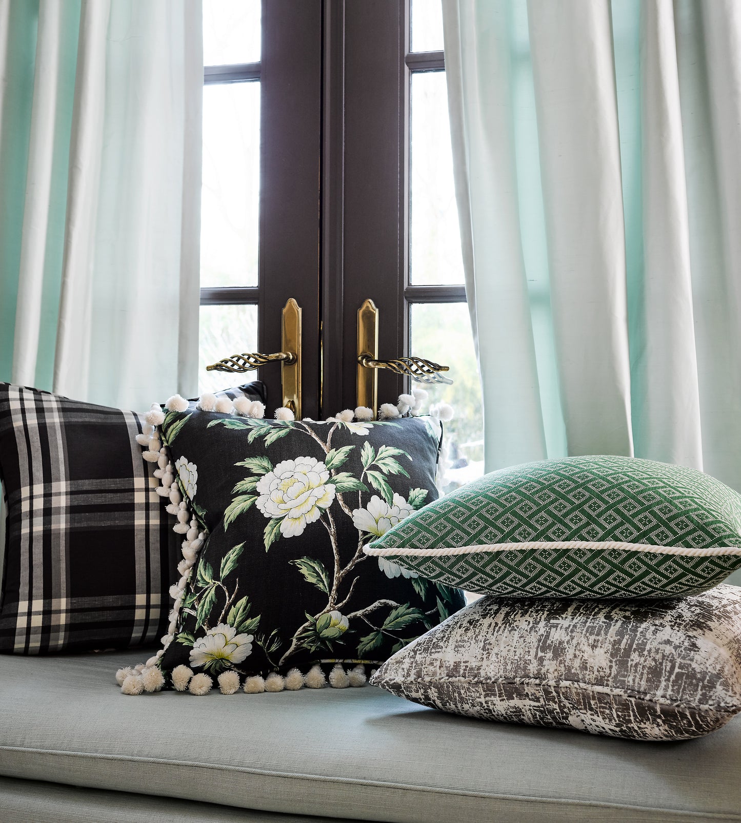 Purchase Scalamandre Fabric Product# SC 002736383, Dynasty Taffeta Celadon 2