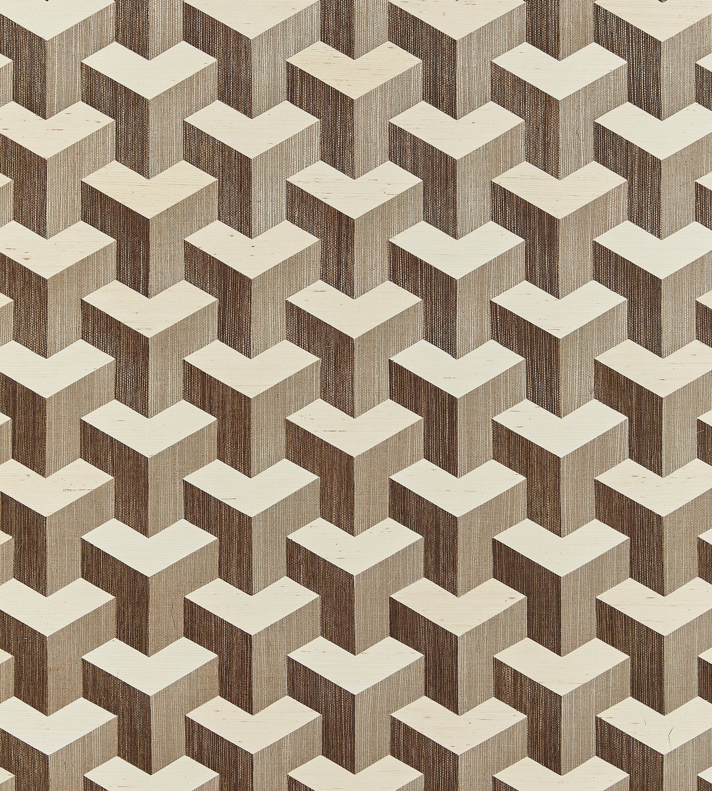 Buy Scalamandre Wallpaper Pattern Sc 0001Wp88479 Name Forte - Sisal Coffee & Cream Geometric|Graphic Wallpaper
