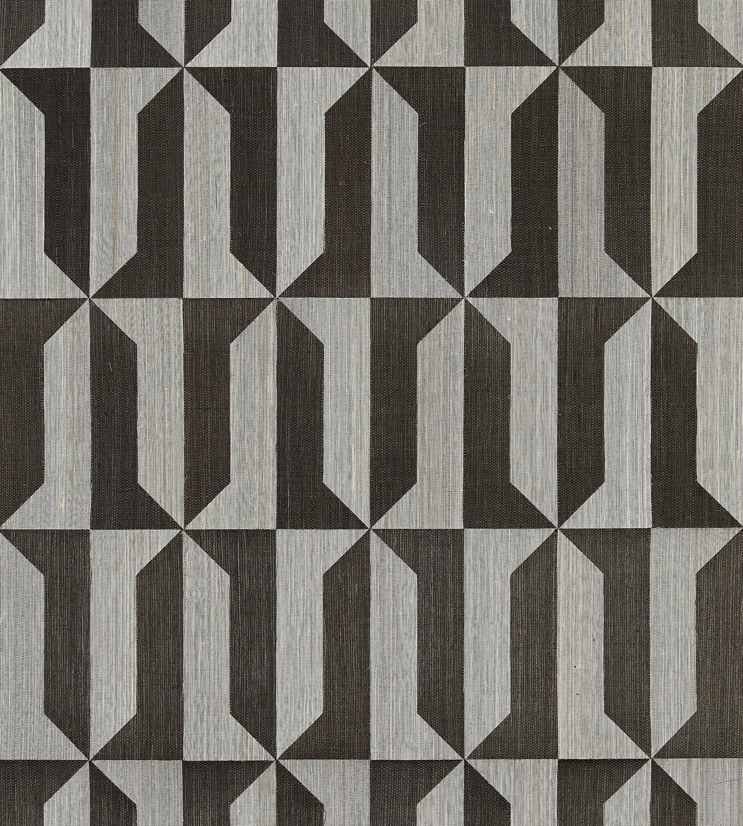 Order Scalamandre Wallpaper Pattern Sc 0003Wp88463 Name Mezzo - Sisal Steel & Black Pearl Geometric|Graphic Wallpaper
