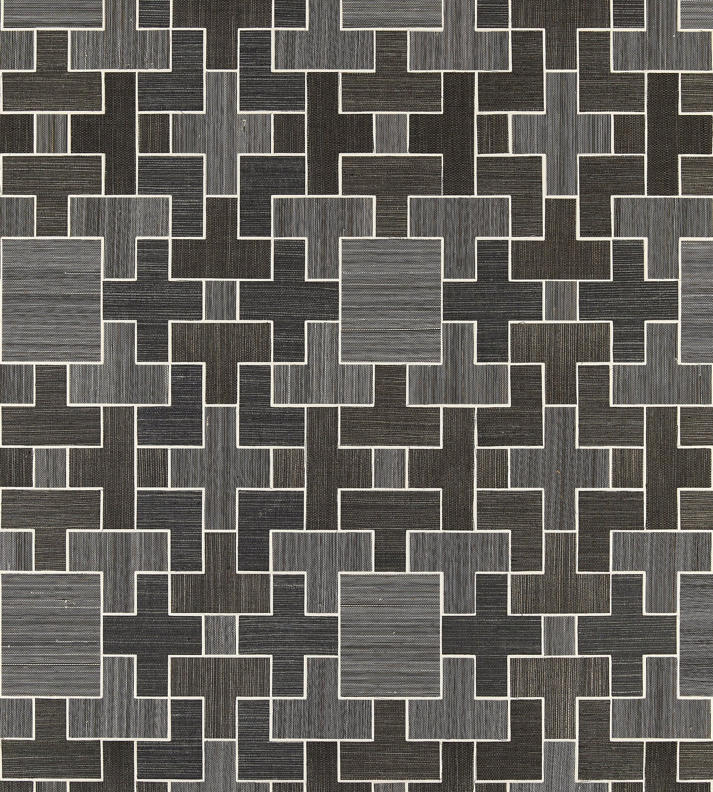 Shop Scalamandre Wallpaper Pattern Sc 0003Wp88471 Name Allegro - Sisal Stone Fretwork Wallpaper