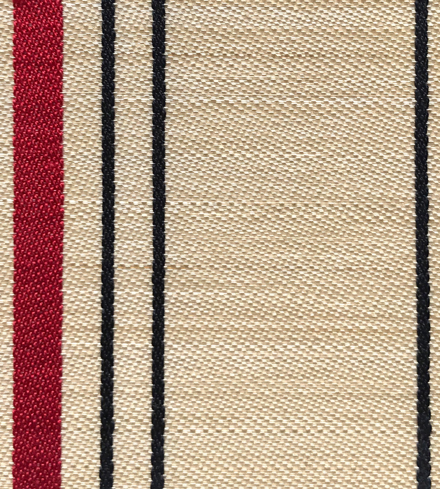 Purchase Old World Weavers Fabric SKU SK 0072B100, Ardennais Silk Horsehair Beige / Red / Black 1