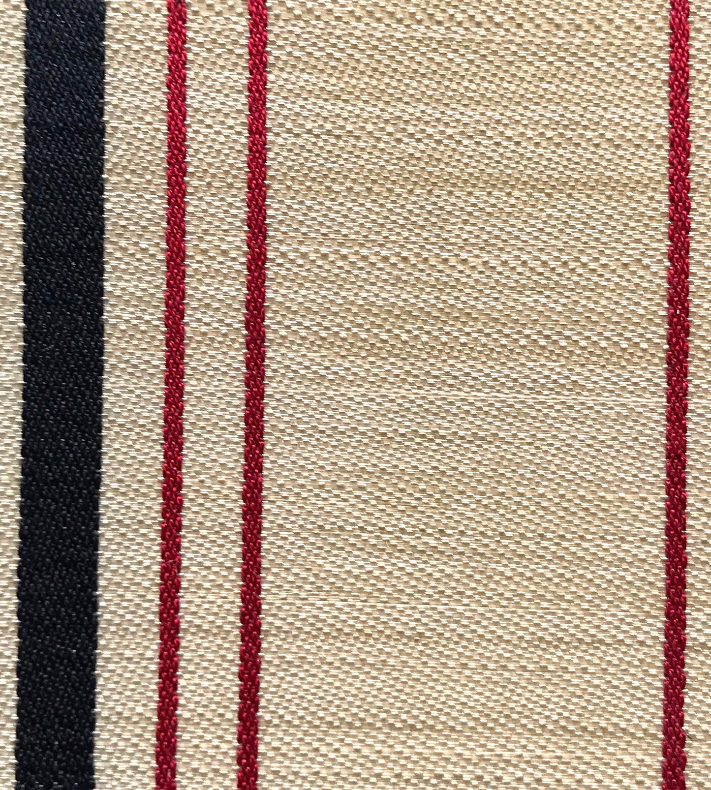 Purchase Old World Weavers Fabric Pattern# SK 0074B100, Ardennais Silk Horsehair Beige / Black / Red 1