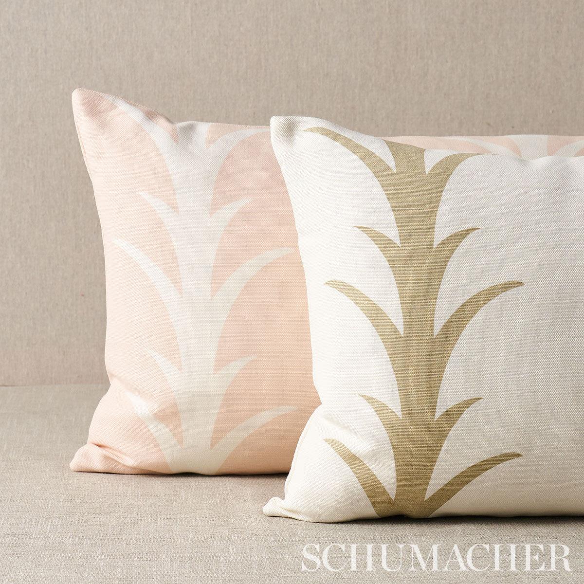 Purchase So17763430 | Acanthus Stripe Pillow, Blush - Schumacher Pillows