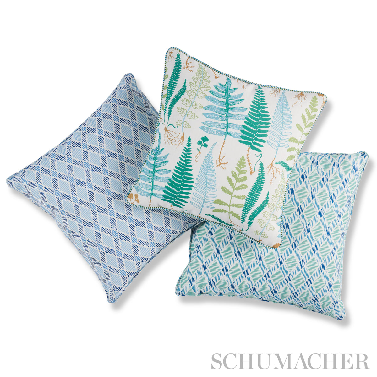 Purchase So18021104 | Halcott Indoor/Outdoor Pillow, Aquamarine - Schumacher Pillows