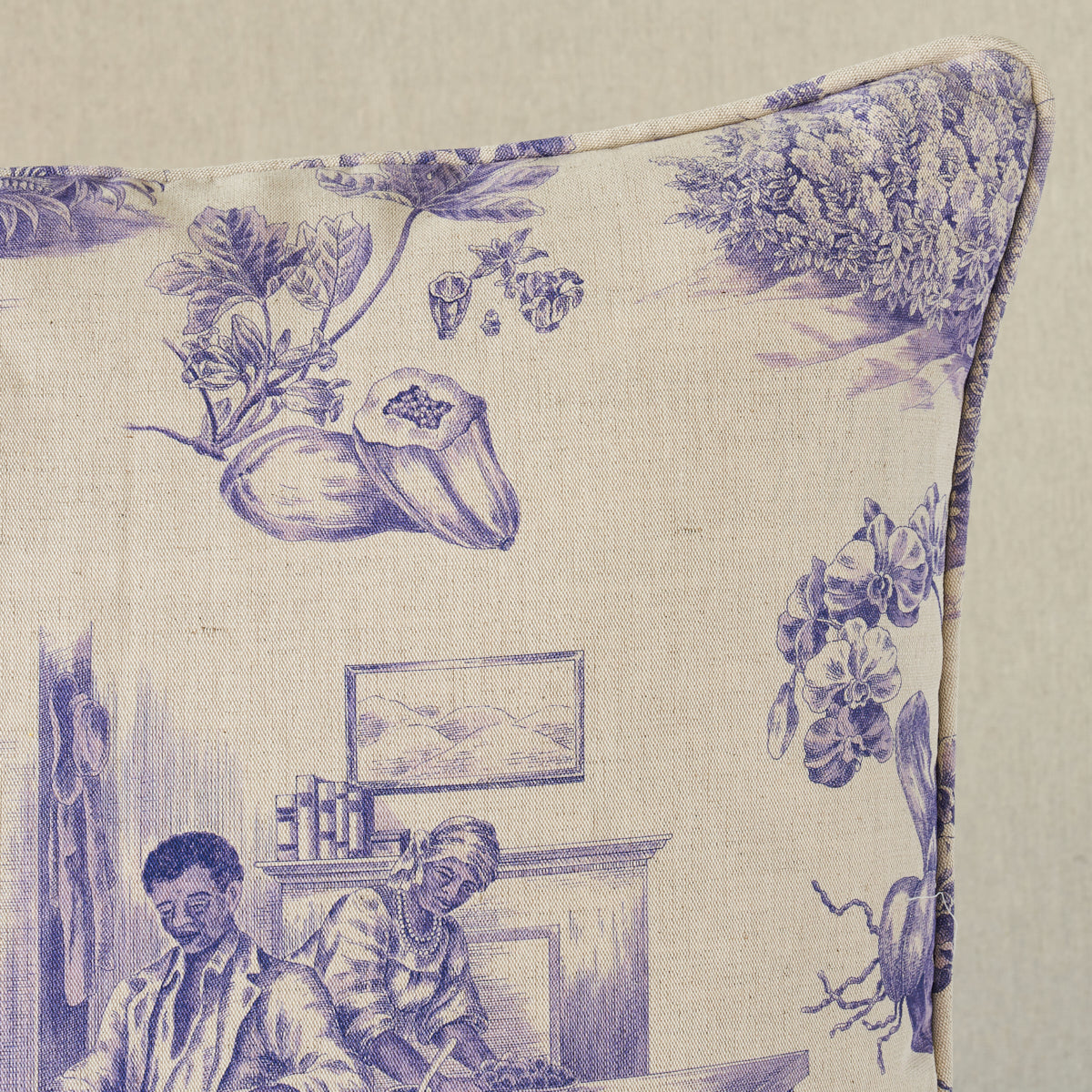 Purchase So18027205 | Toussaint Toile Pillow, Purple - Schumacher Pillows