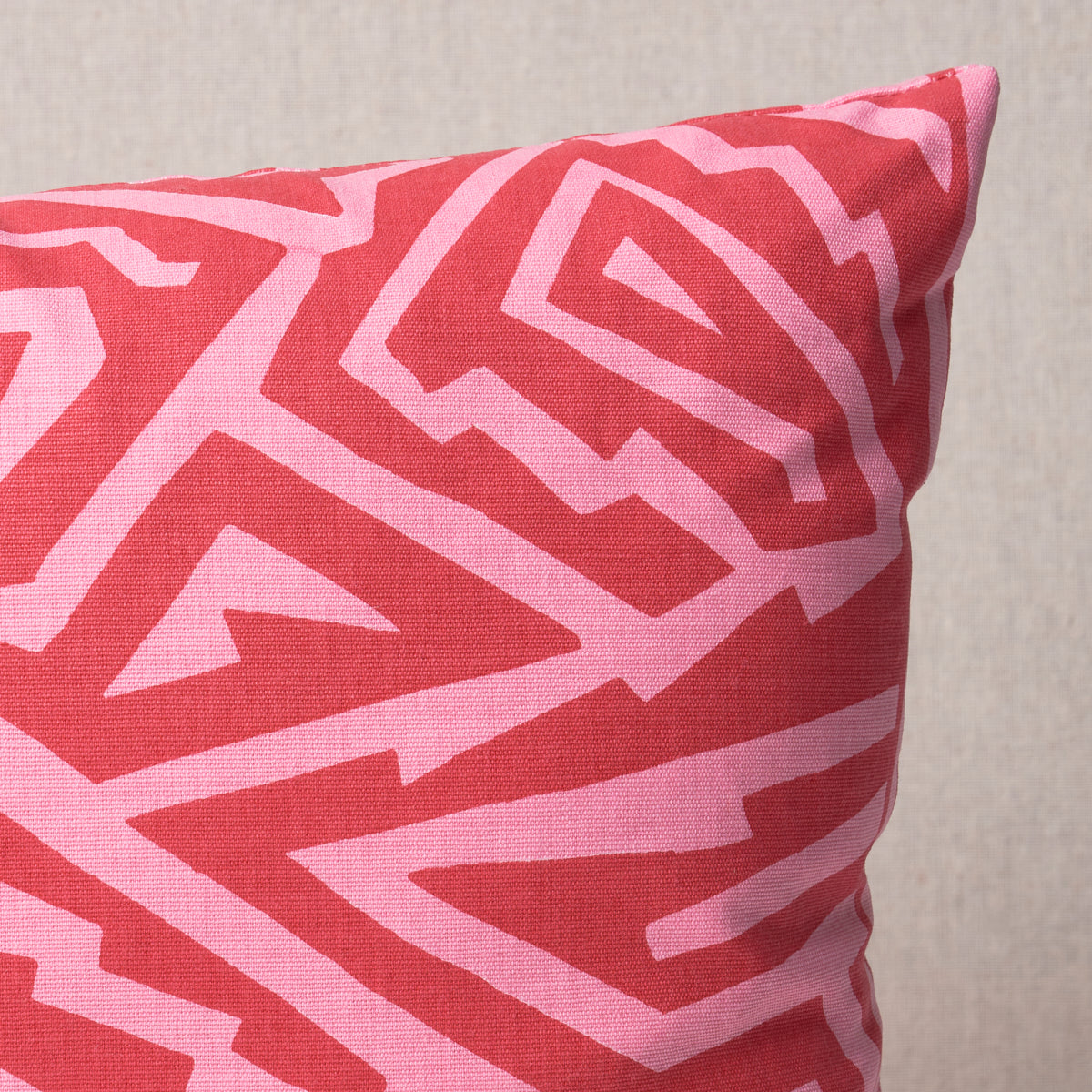 Purchase So18032218 | Jagged Maze Pillow, Pink - Schumacher Pillows