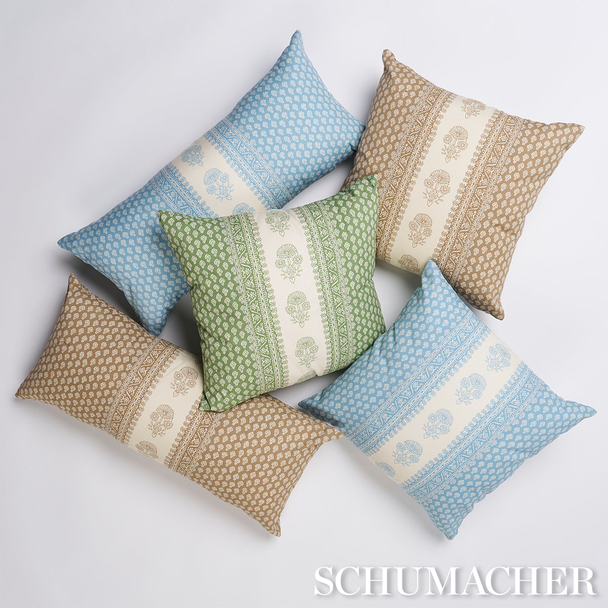Purchase So18073005 | Hyacinth I/O Pillow, China Blue - Schumacher Pillows