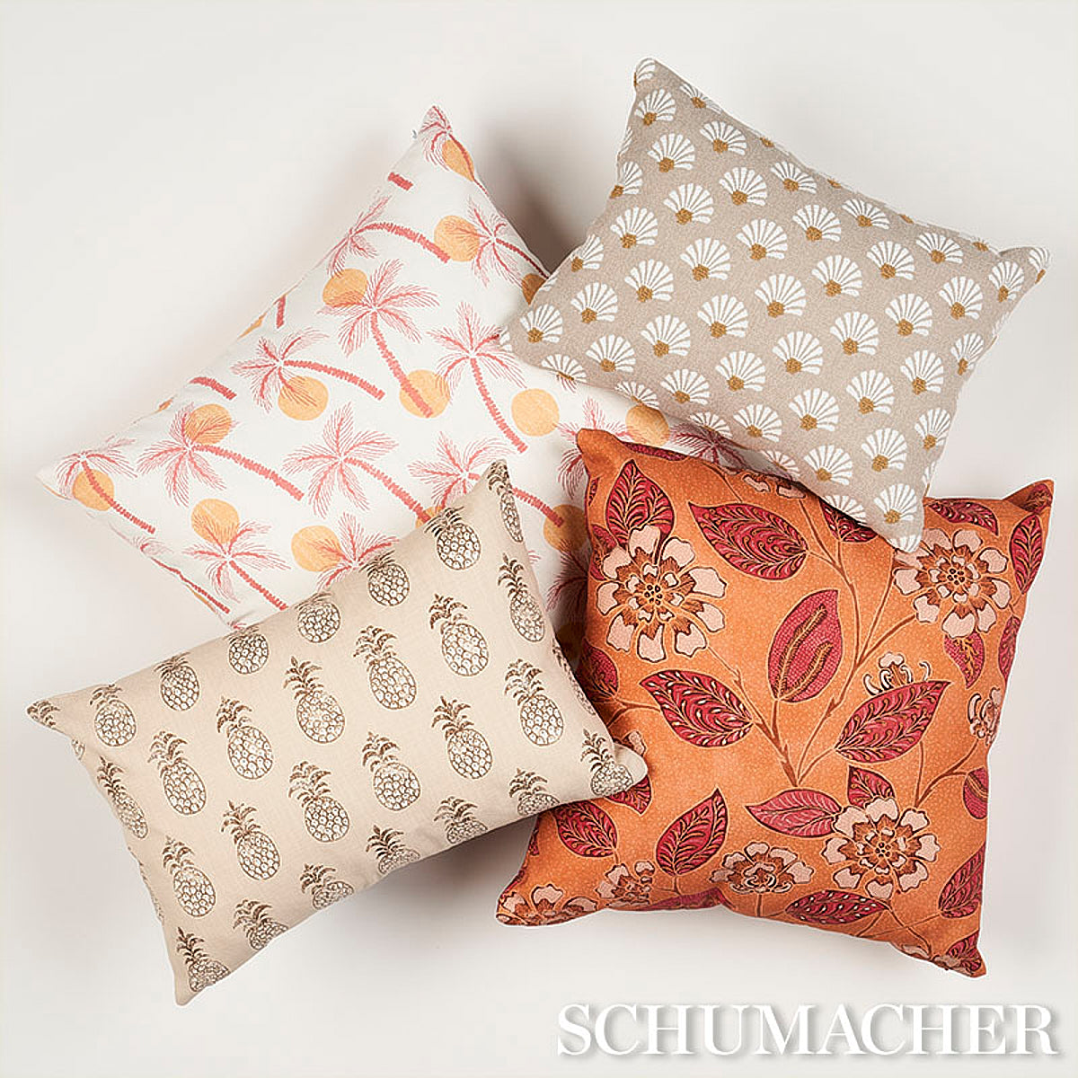 Purchase So18101005 | Clarabella Palm I/O Pillow, Citrus - Schumacher Pillows