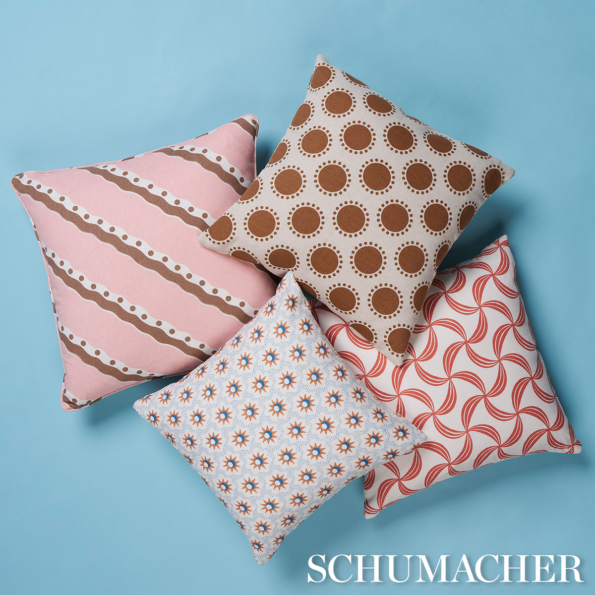 Purchase So18194203 | Lucie Pillow, Clay & Blue - Schumacher Pillows