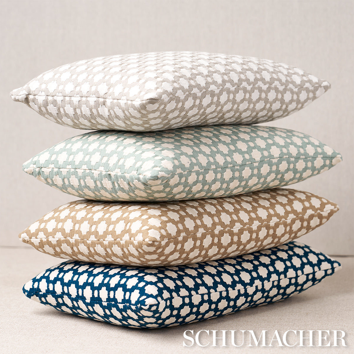 Purchase So6568213 | Betwixt Pillow, Stone/White - Schumacher Pillows