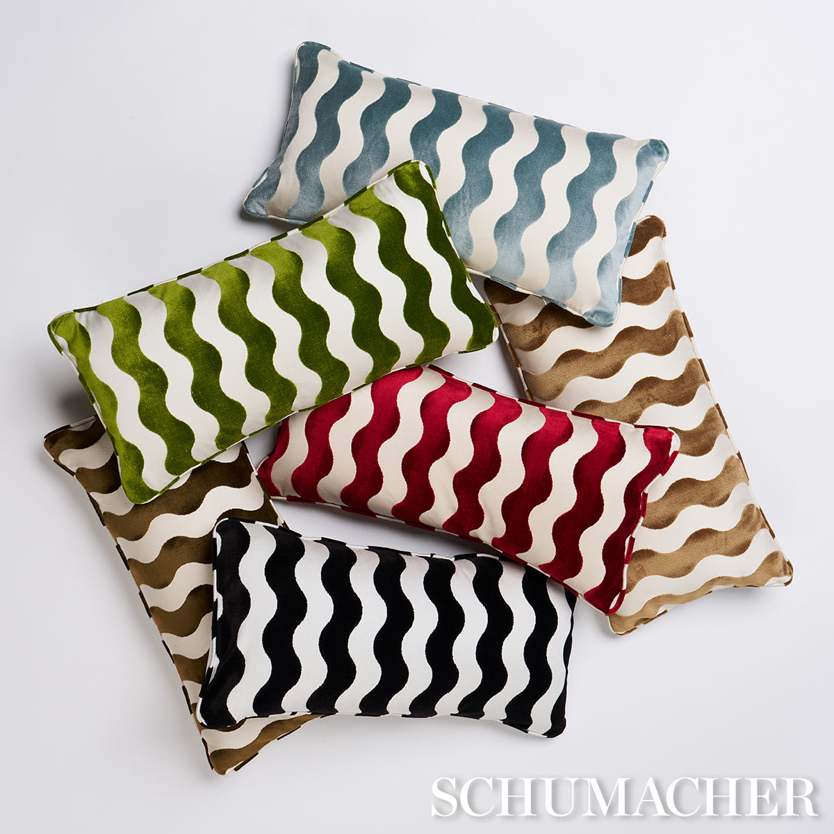 Purchase So6942718 | The Wave Pillow, Red - Schumacher Pillows