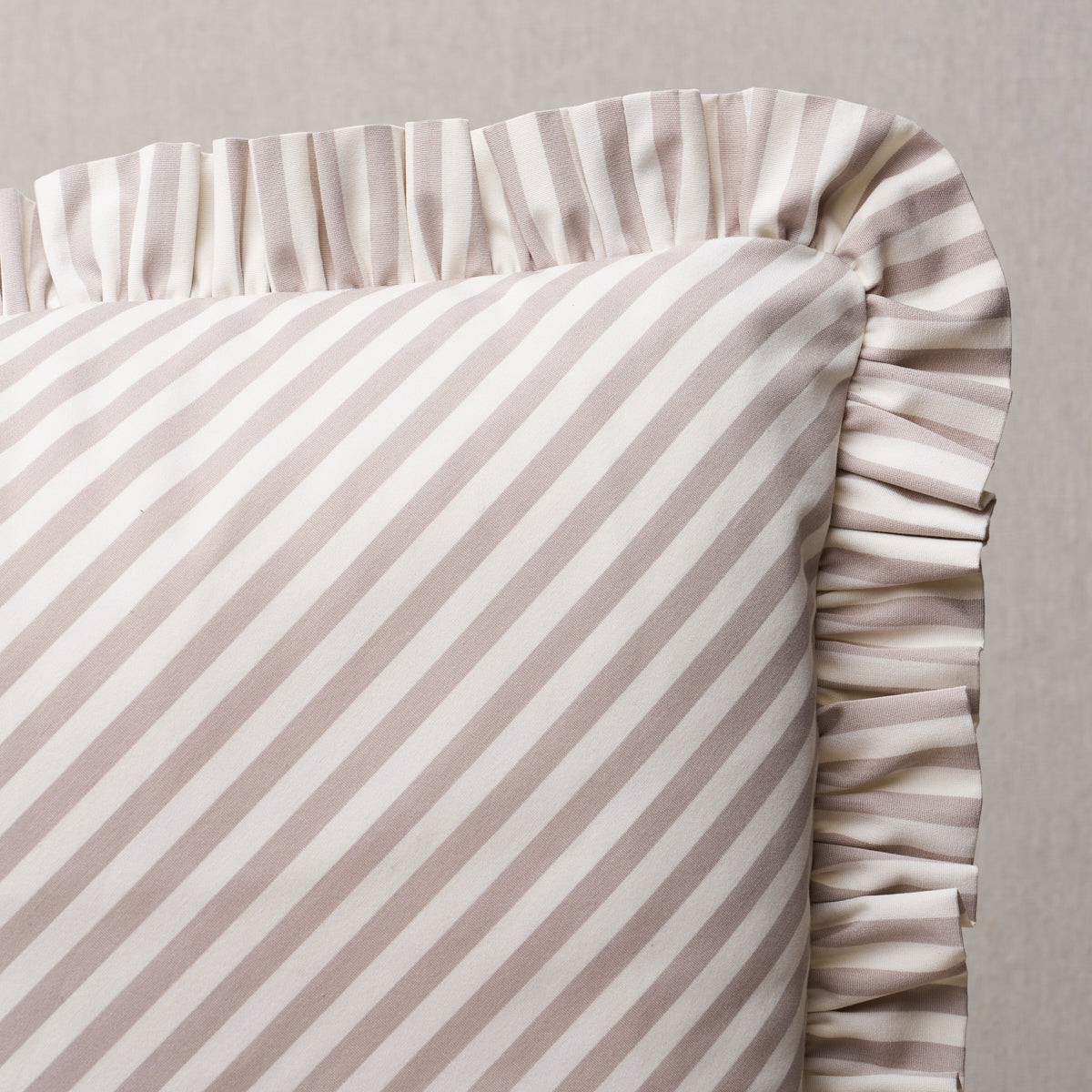 Purchase So7134302 | Brigitte Stripe Pillow, Taupe - Schumacher Pillows