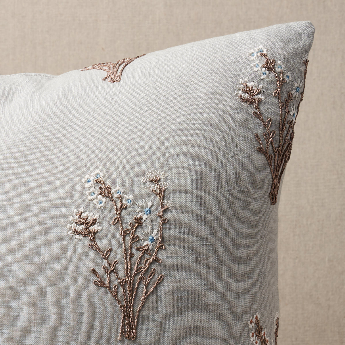 Purchase So8040006 | Stora Embroidery Pillow, Mineral - Schumacher Pillows