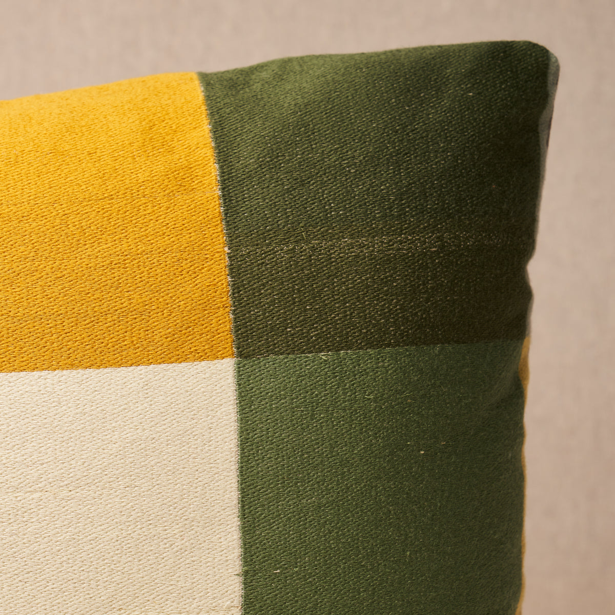 Purchase So8183215 | Embroidered Tile Pillow, Green - Schumacher Pillows