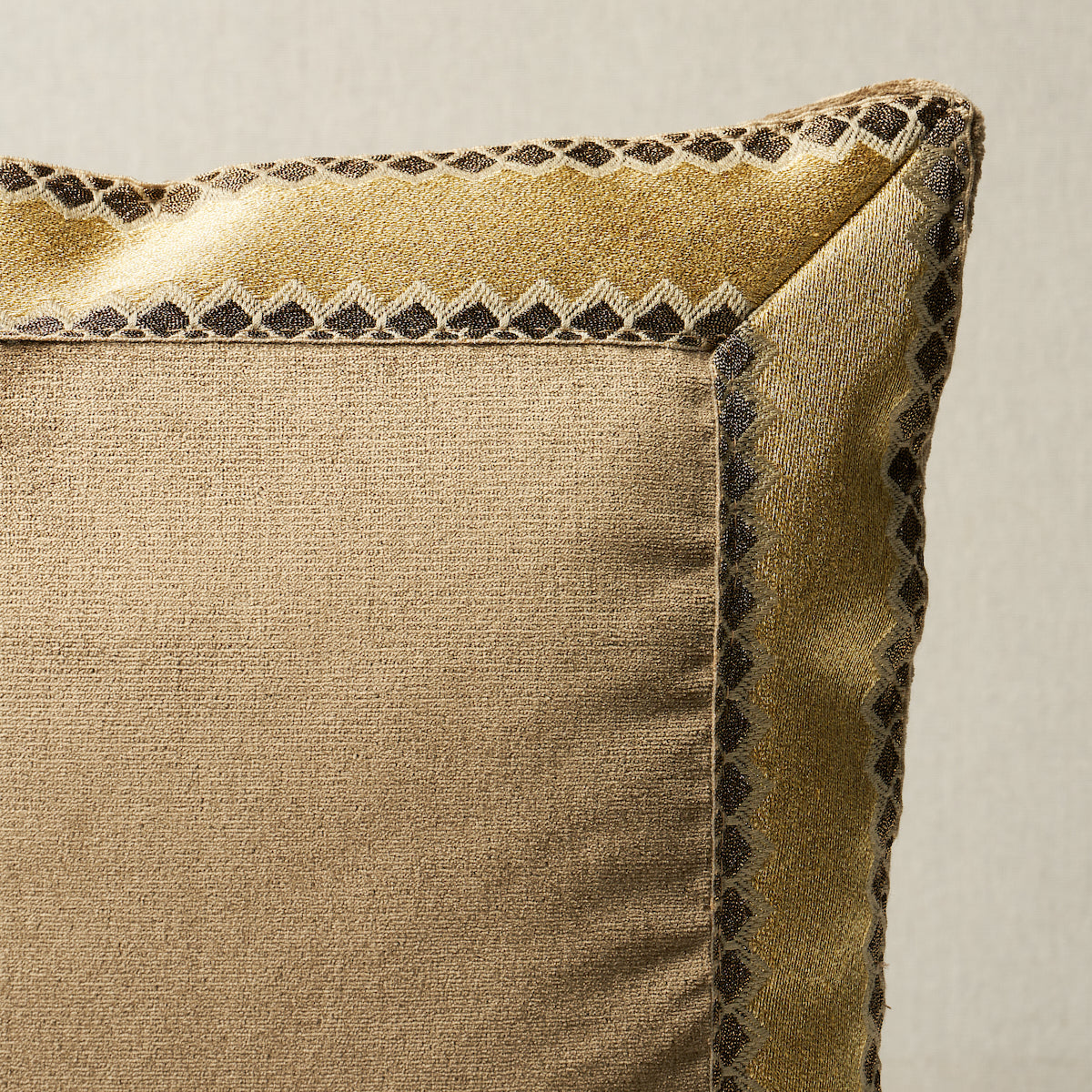 Purchase So8356215 | Allure Metallic Tape Pillow, Hazel - Schumacher Pillows
