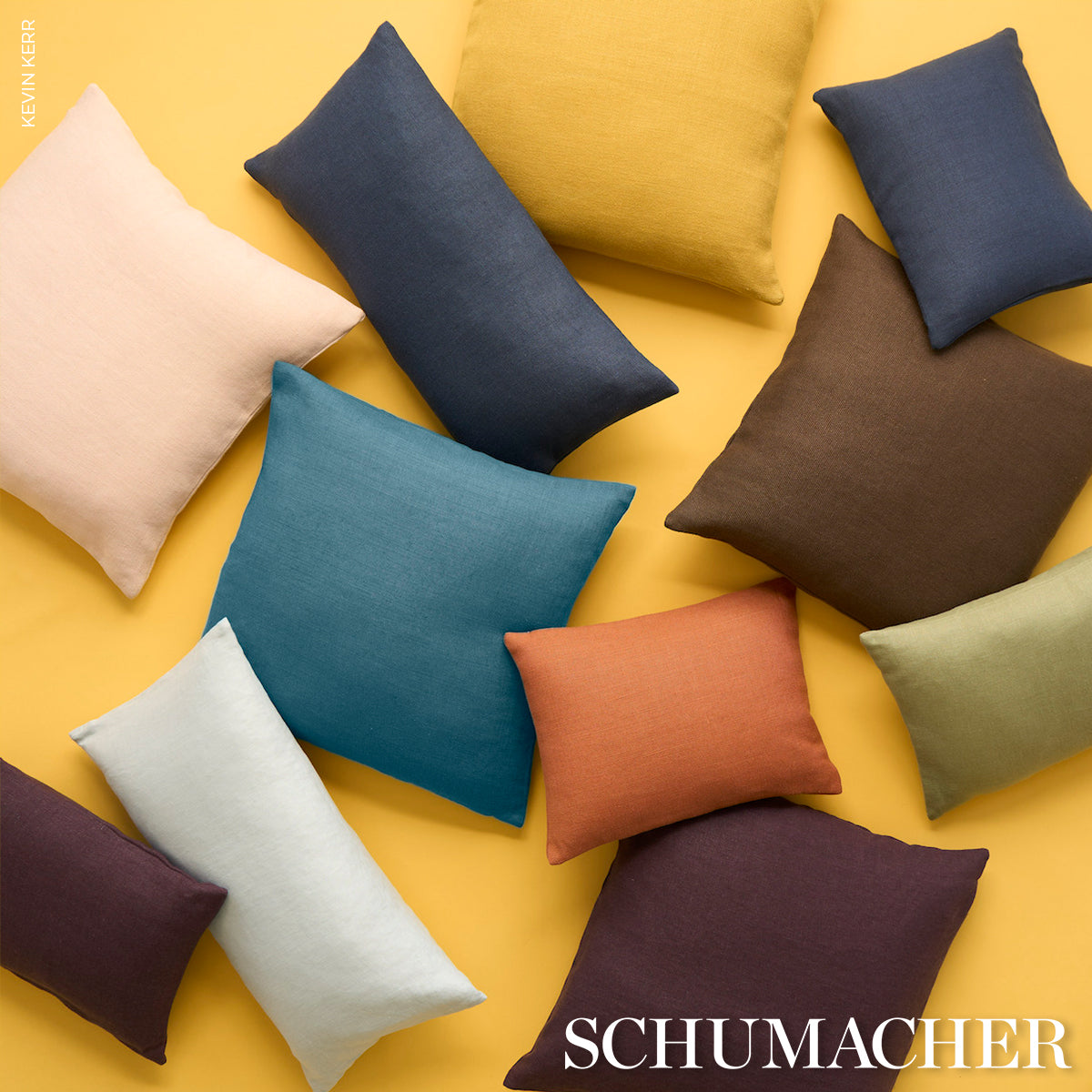 Purchase So8491112 | Jumi Stonewashed Linen Pillow, Aubergine - Schumacher Pillows