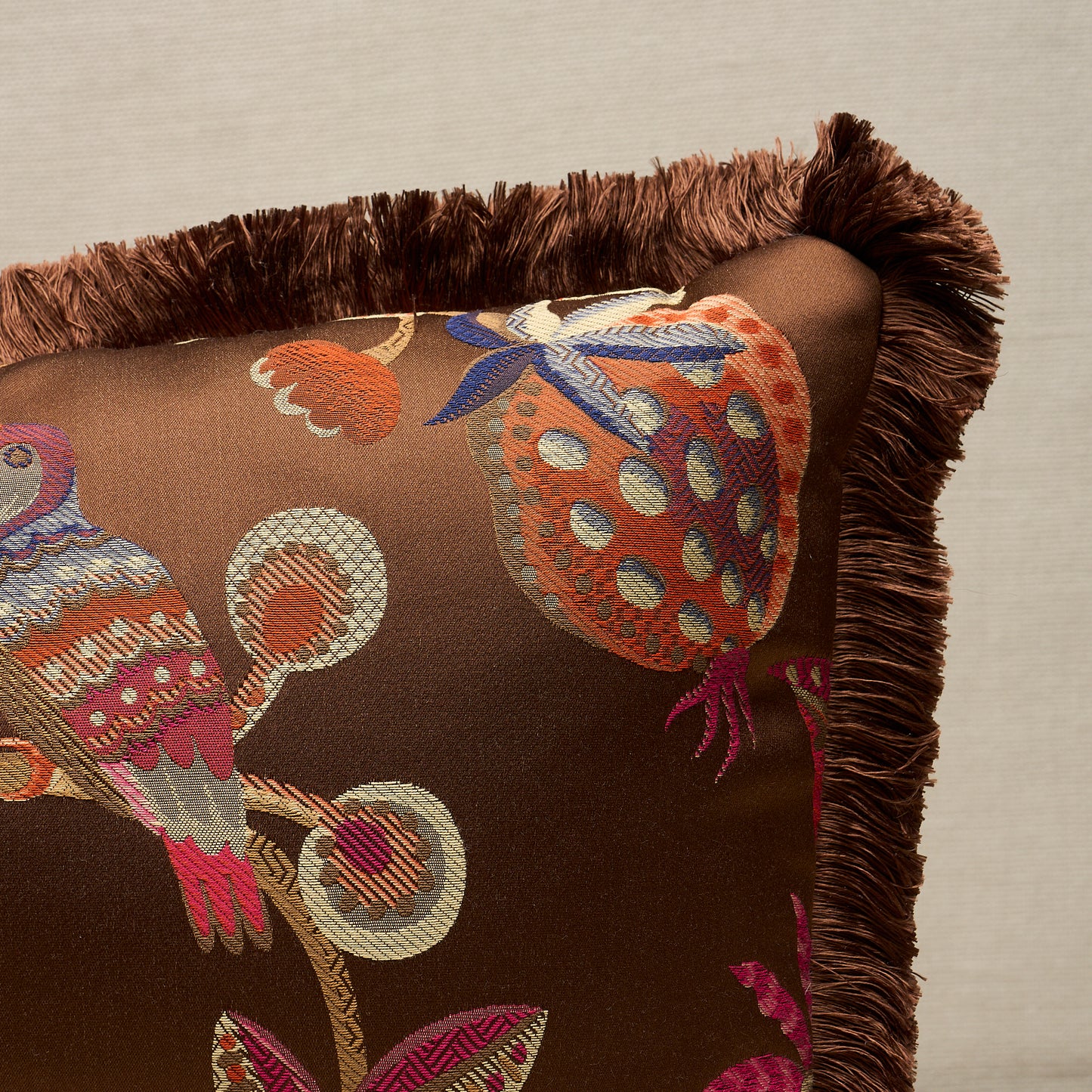 Purchase So8511118 | Birds Of Paradise Pillow, Chestnut - Schumacher Pillows