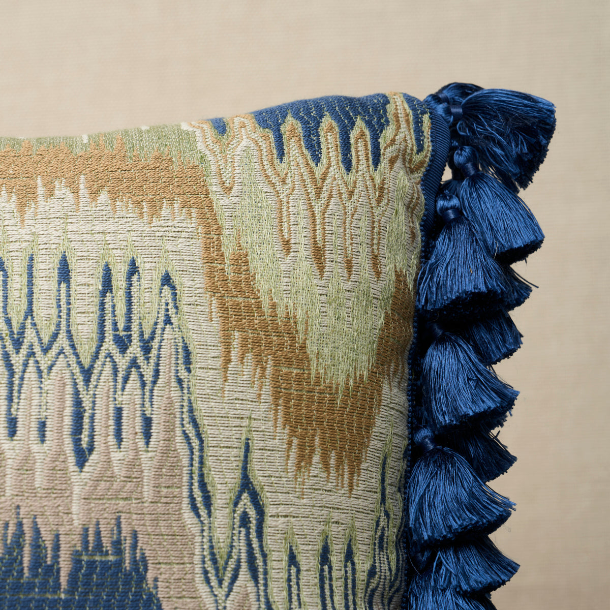 Purchase So8613113 | Elio Flamestitch Pillow, Indigo - Schumacher Pillows