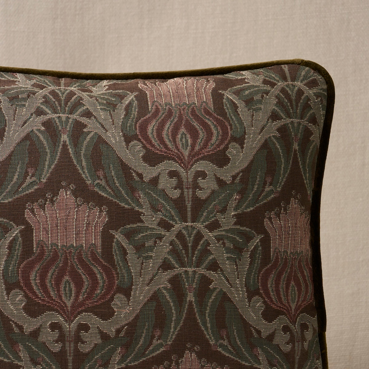 Purchase So8663012 | Rowallan Trellis Pillow, Chocolate - Schumacher Pillows