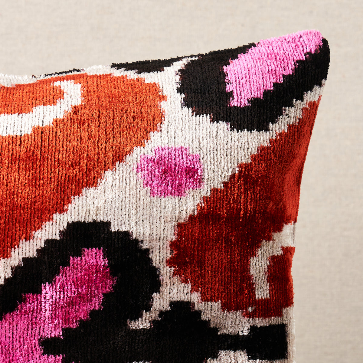 Purchase Sov30838 | Adana Silk Velvet Pillow, Pink & Orange - Schumacher Pillows