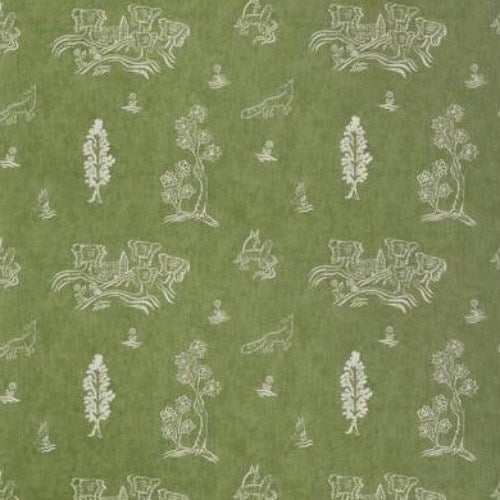 Sample AM100318.3.0 Friendly Folk Green Animal/Insect Kravet Couture Fabric