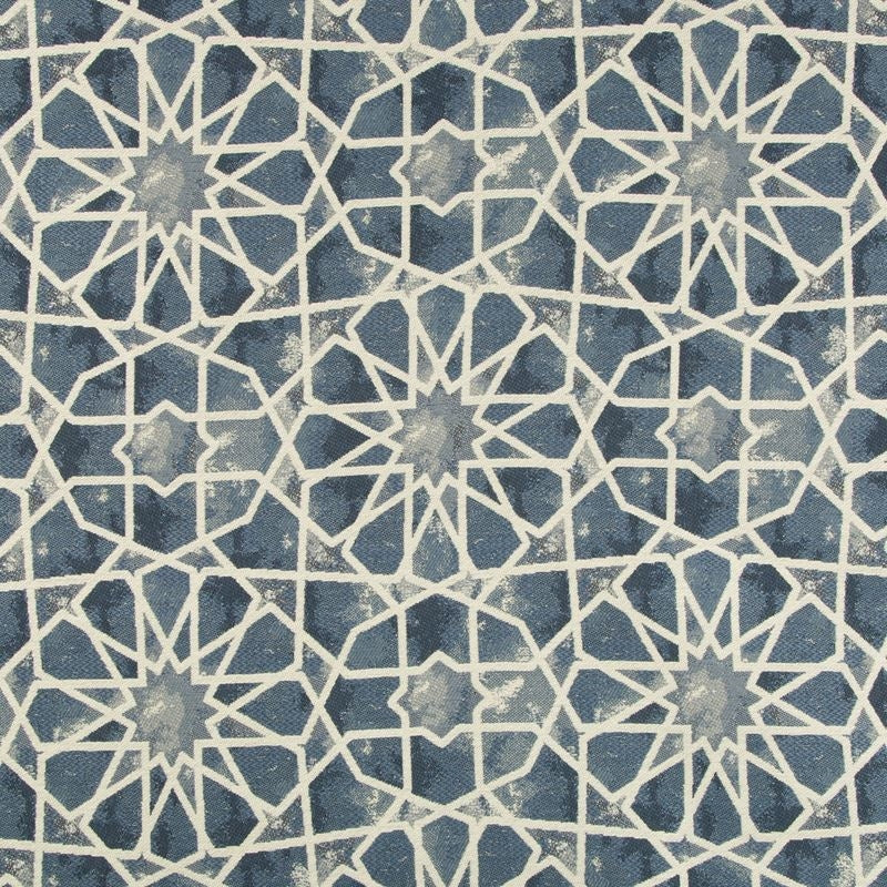Sample 35101.521.0 Blue Upholstery Ethnic Fabric by Kravet Contract