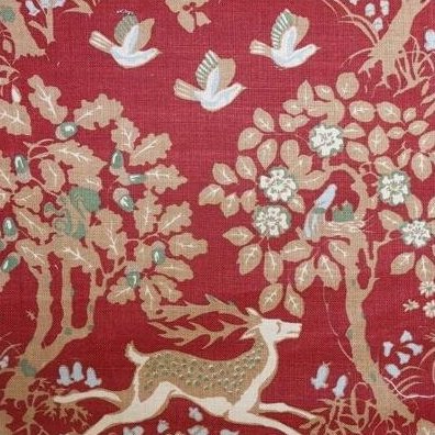 Sample MILLE FLEUR PRI.BERRY.0 Mille Fleur Pri, Berry Multipurpose Fabric by Lee Jofa