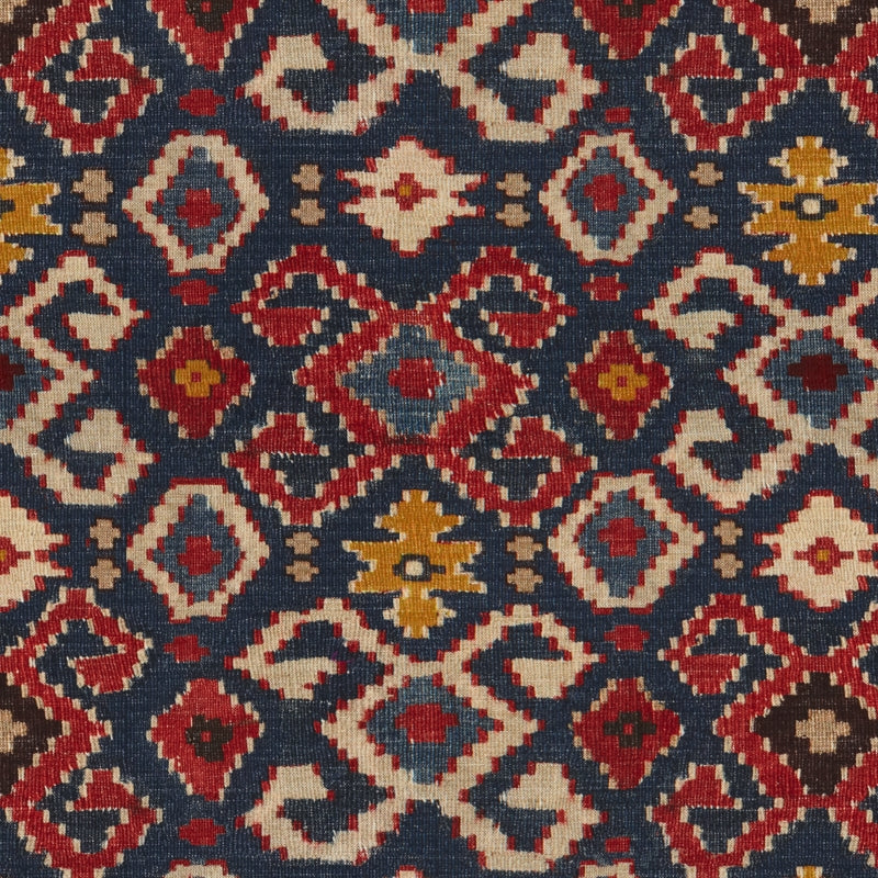 Sample UTE.519.0 Blue Multipurpose Ikat Southwest Kilims Fabric by Kravet Design
