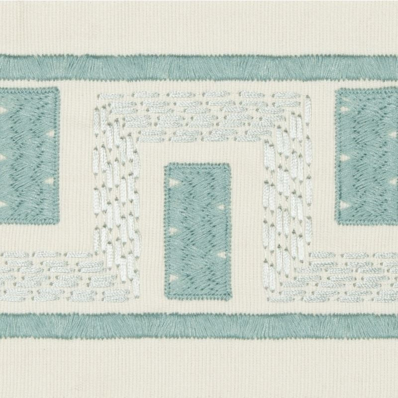 Sample TL10156.135.0 Seacliffe Tape, Aqua Trim Fabric by Lee Jofa