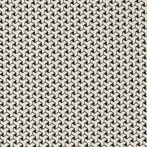 Sample F0907-01 Bw1034 Black/White Clarke And Clarke Fabric