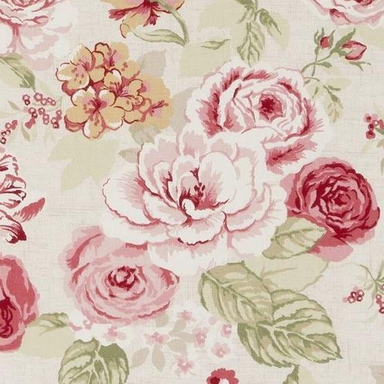 Sample F0622-04 Genevieve Old Rose Botanical Clarke And Clarke Fabric