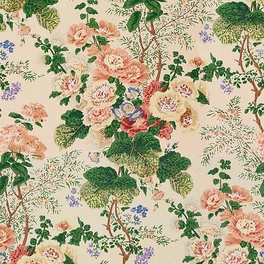 Sample 879002.LJ.0 Althea Print, Blush Multipurpose Fabric by Lee Jofa