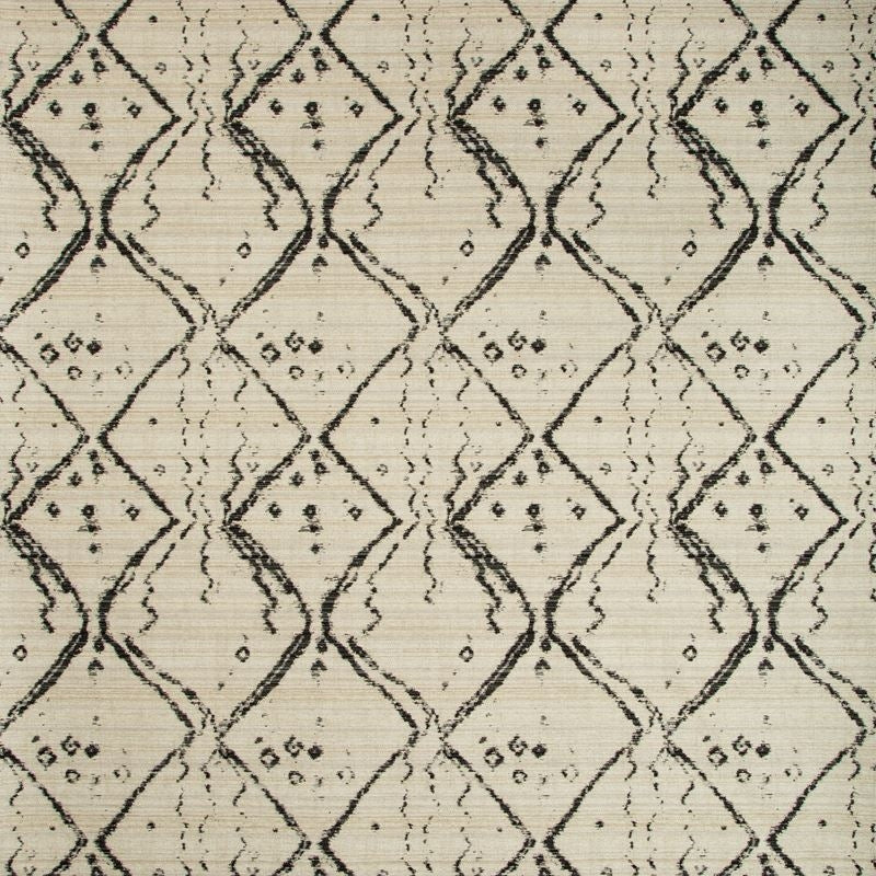 Sample 34948.81.0 Globe Trot Nero Ivory Upholstery Ethnic Fabric by Kravet Design
