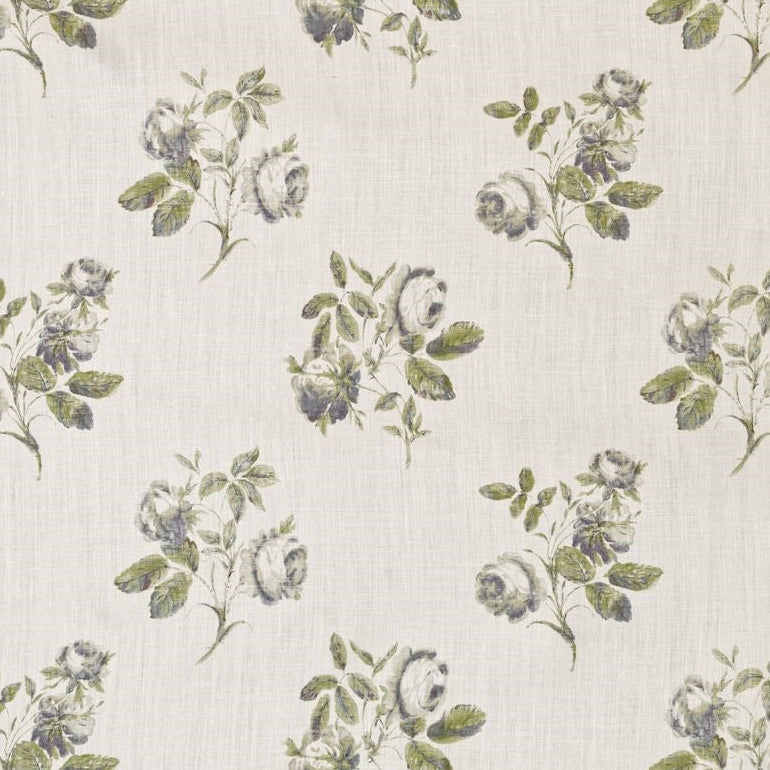 Sample BFC-3661.235 BLITHFIELD Simsbury Lime/Blue Floral Medium (13 1/2 Inch) Lee Jofa Fabric