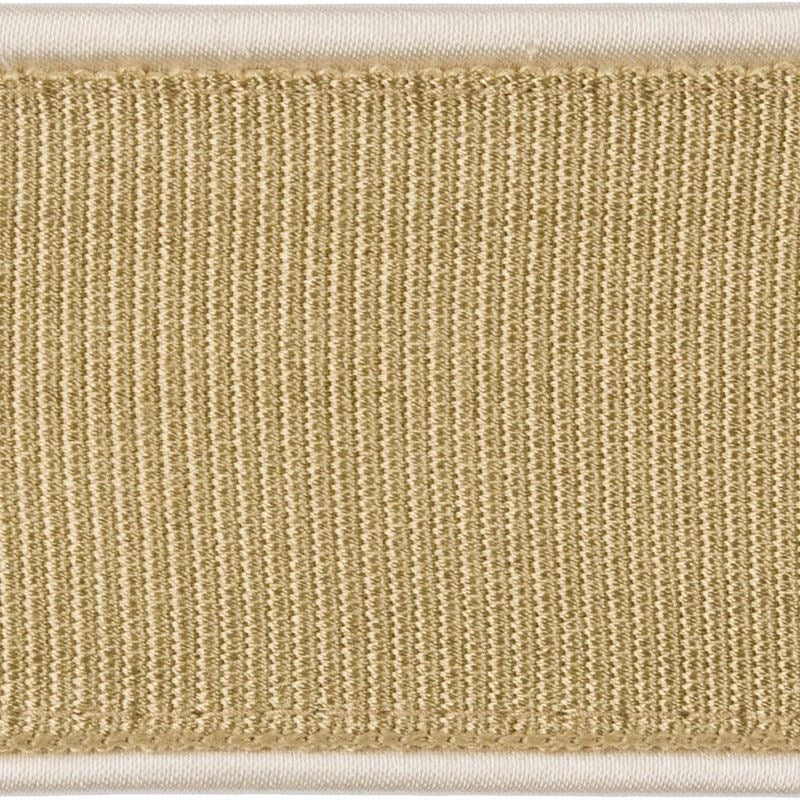Sample T30743.416.0 Satin Edge Band Lunar Gold Trim Fabric by Kravet Design