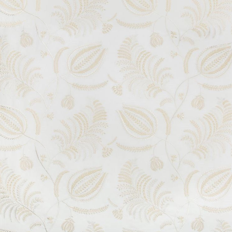 Sample 2017158.16.0 Palmero Emb, Ivory Beige Multipurpose Fabric by Lee Jofa