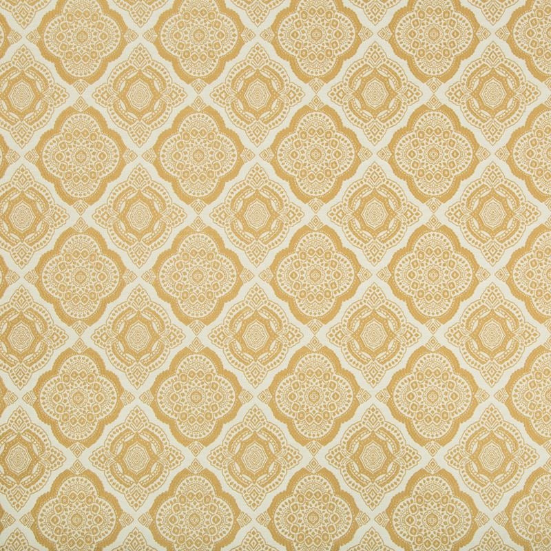 Sample 34742.16.0 White Upholstery Medallion Motif Fabric by Kravet Contract