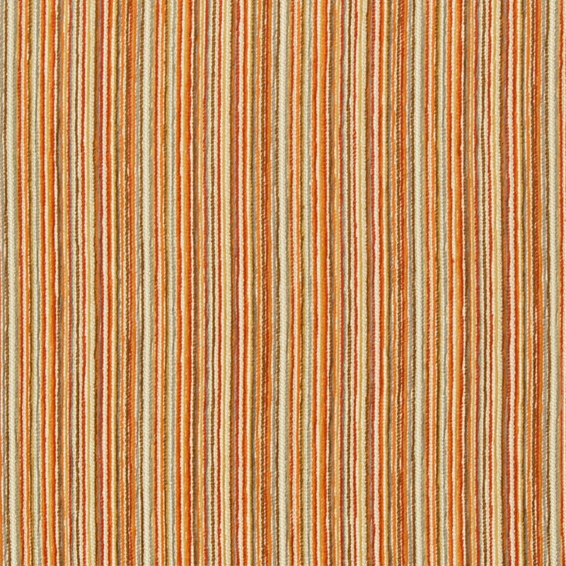 Sample 34693.1211.0 Orange Upholstery Stripes Fabric by Kravet Design