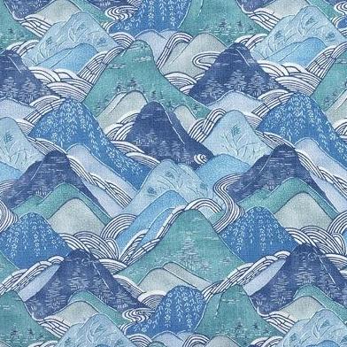 Sample EDO LINEN.TEAL.0 Edo Linen Blue Lee Jofa Modern Fabric