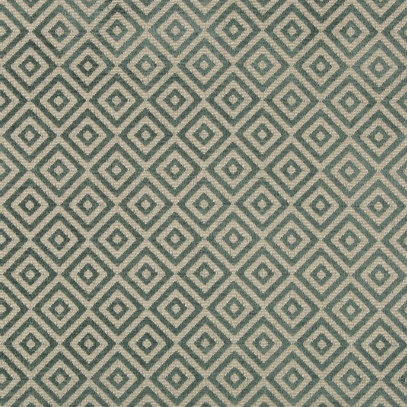 Sample 35609.313.0 Turquoise Upholstery Geometric Fabric by Kravet Design