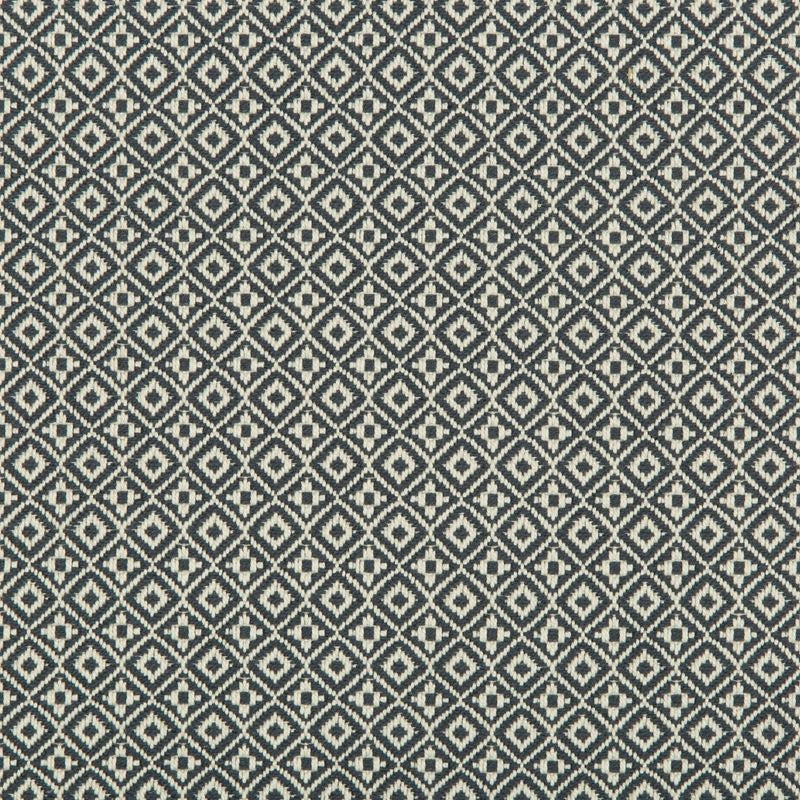 Sample 35403.21.0 Attribute Grid Denim White Upholstery Diamond Fabric by Kravet Design